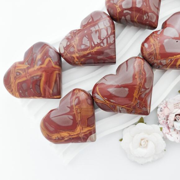 Noreena Jasper Heart Crystal Carving Protection Crystal - Picture 4 of 9
